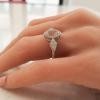 Platinum Diamond Gemstone Ring