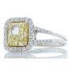 Platinum Diamond Gemstone Ring