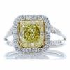 Platinum Diamond Gemstone Ring