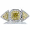 Platinum Diamond Gemstone Ring
