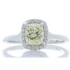 18K White Gold Diamond Gemstone Ring