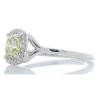 18K White Gold Diamond Gemstone Ring