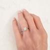 18K White Gold Diamond Gemstone Ring