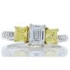 Platinum Diamond Gemstone Ring