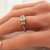 Platinum Diamond Gemstone Ring