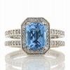 18K White Gold Topaz Gemstone Ring
