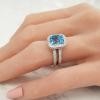 18K White Gold Topaz Gemstone Ring