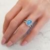 18K White Gold Topaz Gemstone Ring