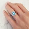 18K White Gold Topaz Gemstone Ring