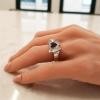 18K White Gold Amethyst Gemstone Ring