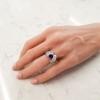 18K White Gold Amethyst Gemstone Ring
