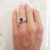18K White Gold Amethyst Gemstone Ring