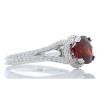18K White Gold Garnet Gemstone Ring