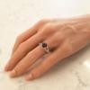 18K White Gold Garnet Gemstone Ring
