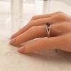 18K White Gold Garnet Gemstone Ring