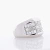 18K White Gold Diamond Gemstone Ring