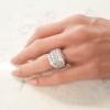 18K White Gold Diamond Gemstone Ring