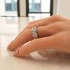 Platinum Diamond Gemstone Ring