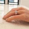 18K White Gold Diamond Gemstone Ring