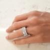 18K White Gold Diamond Gemstone Ring