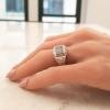 18K White Gold Diamond Gemstone Ring