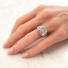18K White Gold Diamond Gemstone Ring