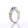 18K Two-Tone Topaz Gemstone Ring