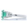 14K White Gold Emerald Gemstone Ring