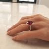 18K White Gold Tourmaline Gemstone Ring