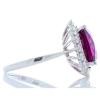 14K White Gold Garnet Gemstone Ring