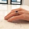 14K White Gold Garnet Gemstone Ring