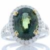 18K White Gold Sapphire Gemstone Ring