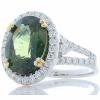 18K White Gold Sapphire Gemstone Ring