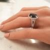 18K White Gold Sapphire Gemstone Ring