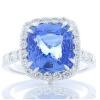 18K White Gold Sapphire Gemstone Ring