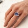 18K White Gold Sapphire Gemstone Ring