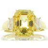 18K Yellow Gold Sapphire Gemstone Ring