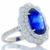 18K White Gold Sapphire Gemstone Ring