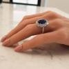 18K White Gold Sapphire Gemstone Ring