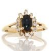 14K Yellow Gold Sapphire Gemstone Ring