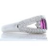 18K White Gold Garnet Gemstone Ring