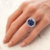Platinum Sapphire Gemstone Ring