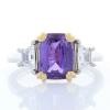 18K Two-Tone Sapphire Gemstone Ring