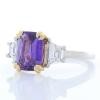 18K Two-Tone Sapphire Gemstone Ring
