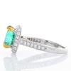18K White Gold Emerald Gemstone Ring
