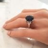 Platinum Sapphire Gemstone Ring