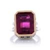 18K Two-Tone Rubelite Gemstone Ring
