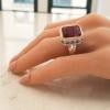 18K Two-Tone Rubelite Gemstone Ring