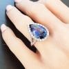 18K White Gold Sapphire Gemstone Ring