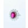 18K White Gold Rubelite Gemstone Ring